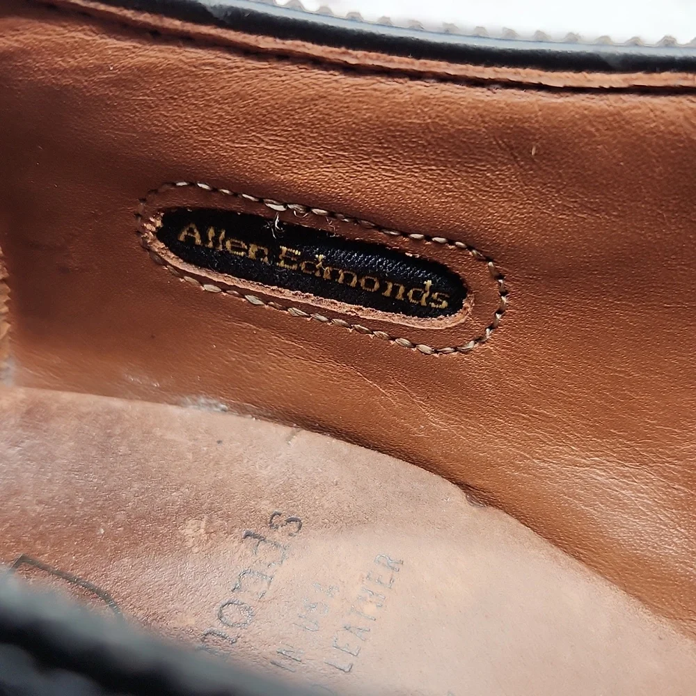 Allen Edmonds‎ Sanford Black Leather Cap Toe Oxford Dress Shoes Size 9.5